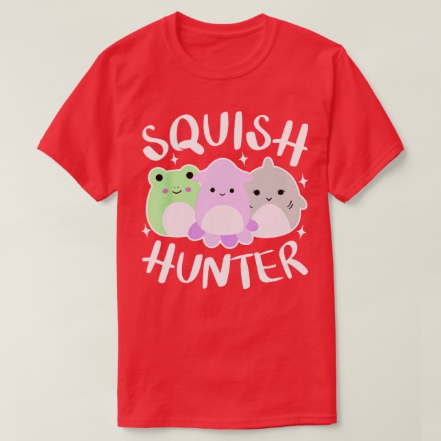 Niedliche Squish Hunter Großgeschenke T-Shirt (Design vorne)