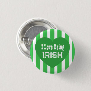 Niedliche St. Patrick's Day Green I Liebe ist iris Button