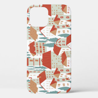 Niedliche Stadthäuser: Nahtlose Illustration Case-Mate iPhone Hülle