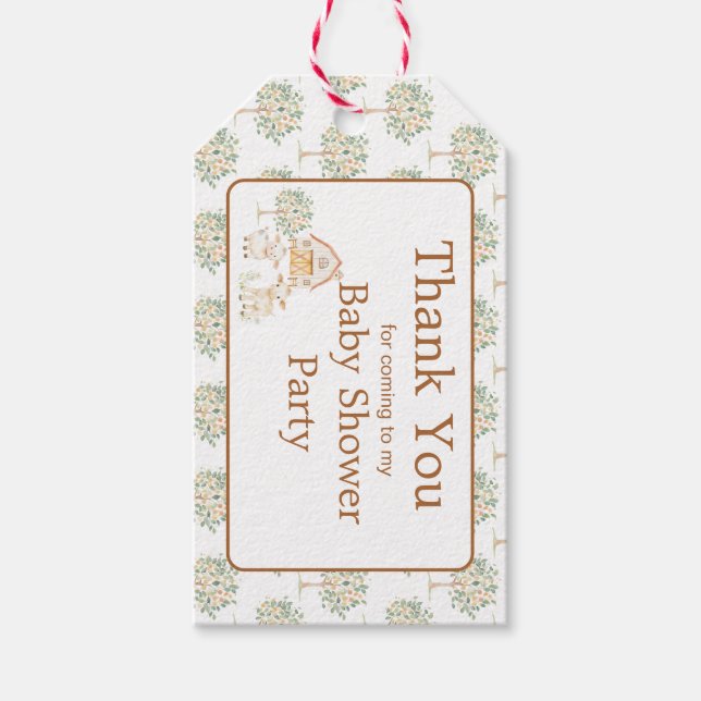 Niedliche Stalldusche Geschenkanhänger (Vorderseite)