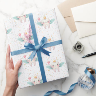 Niedliche Standseilmatte mit zauberhaftem Confetti Geschenkpapier