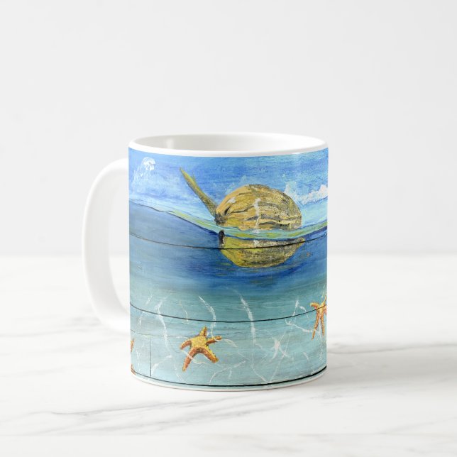 Niedliche Starfish-Tasse für den Kaffeetasse (Vorderseite Links)