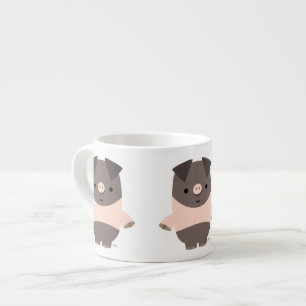 Niedliche Starke Cartoon-Schwein Espresso-Tasse Espressotasse