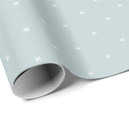 Niedliche, staubblaue Schneeflocken im Winter Urla Geschenkpapier