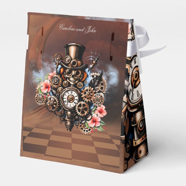 Niedliche Steamhirnfrauen Geschenkschachtel (Rückseite)