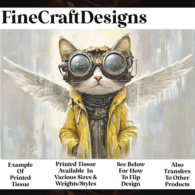 Niedliche Steampunkatze mit Flügeln, Regen AX8 Dec Seidenpapier (Von Creator hochgeladen)