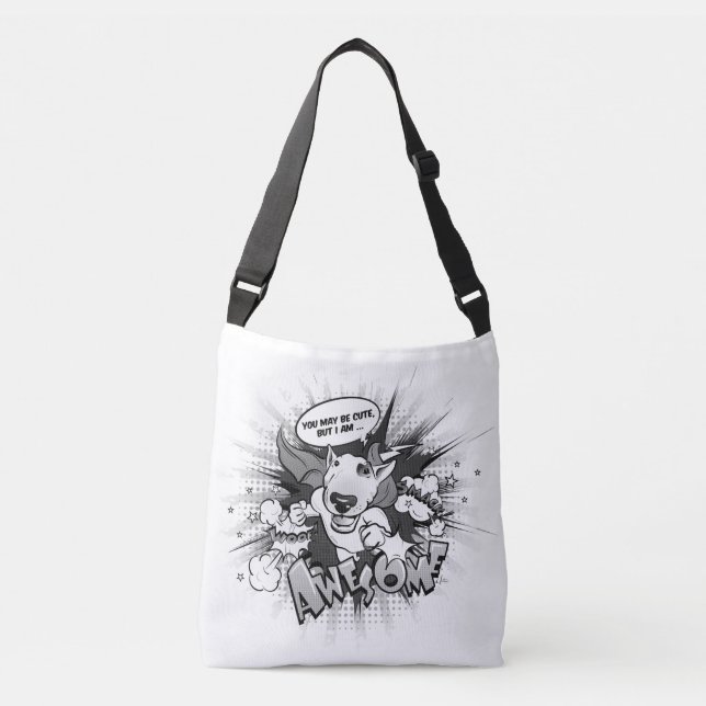 Niedliche Stier-Terriertasche "fantastisch " Tragetaschen Mit Langen Trägern (Vorderseite)