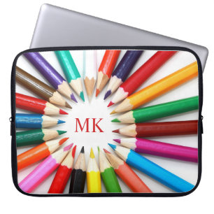 Niedliche Stifte Mit Monogramm Laptop-Sieb Laptopschutzhülle