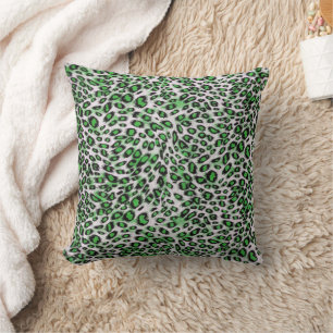 Niedliche Stilftige Elegant Grüne Leopard Tierdruc Kissen