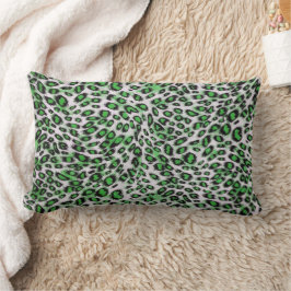 Niedliche Stilftige Elegant Grüne Leopard Tierdruc Lendenkissen