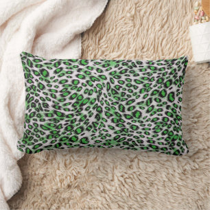 Niedliche Stilftige Elegant Grüne Leopard Tierdruc Lendenkissen