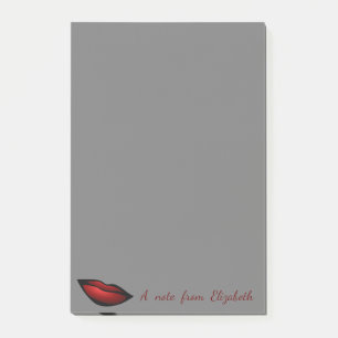 Niedliche Stilftige Girly, Red Lips Post-it Klebezettel