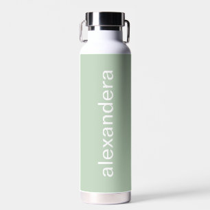 Niedliche, stilvolle Schule für hellgrüne Namen Trinkflasche
