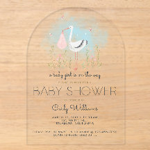 Niedliche Stork Baby-Dusche