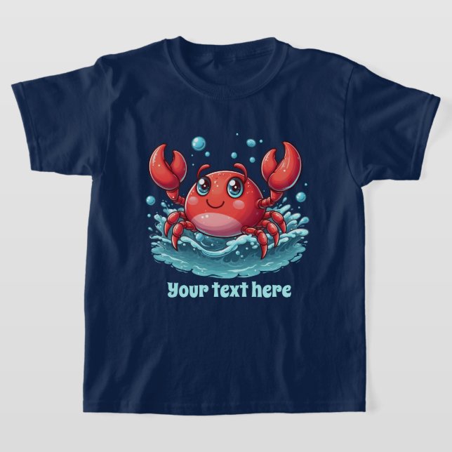 Niedliche Strandkrabbe unisex hinzufügen T-Shirt (Ablage )