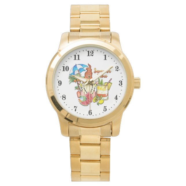 niedliche Strandschwänze Armbanduhr (Vorderseite)