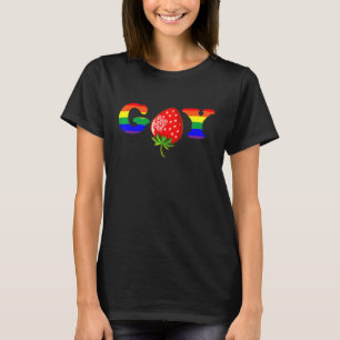 Niedliche Strawberry Gay Flag Frucht Berry Lgbt Pr T-Shirt