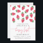 Niedliche Strawberry Girl Berry Erste Geburtstagsp Einladung<br><div class="desc">Niedliche Strawberry Girl First Birthday Pink Party Einladung Nachricht für alle notwendigen Anpassungen.</div>
