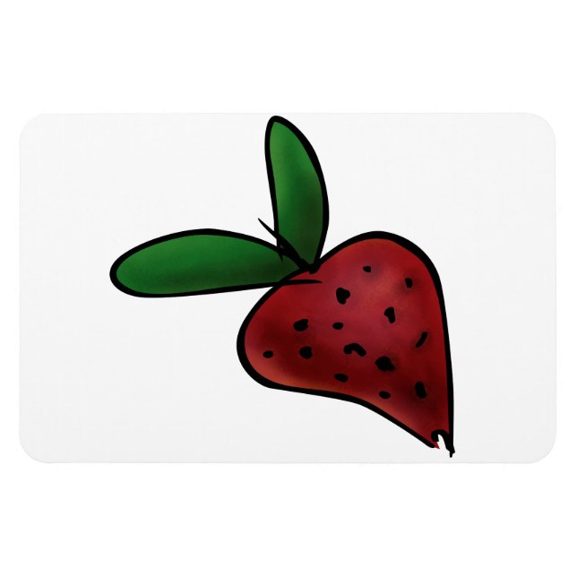 Niedliche Strawberry-Illustration Magnet (Horizontal)