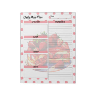 Niedliche Strawberry-Leckereien Notizblock
