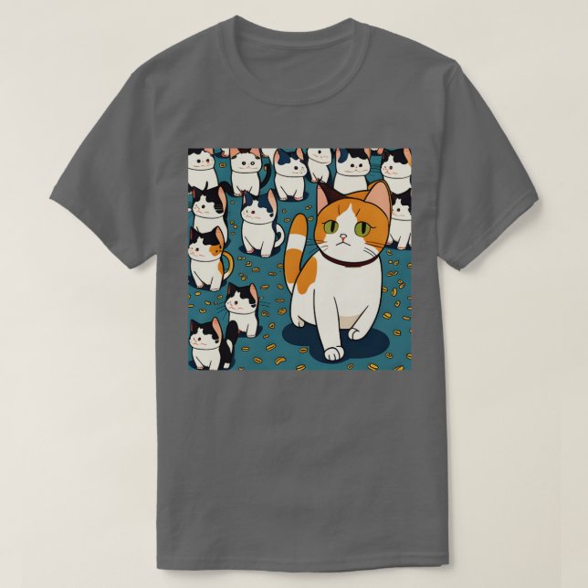 Niedliche Street Cats Happy Funny Cats T-Shirt (Design vorne)