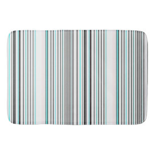 Niedliche Streifen aus Aqua Badematte
