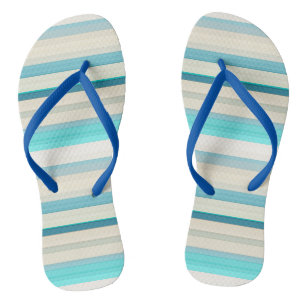 Niedliche Streifen aus Aqua Flip Flops