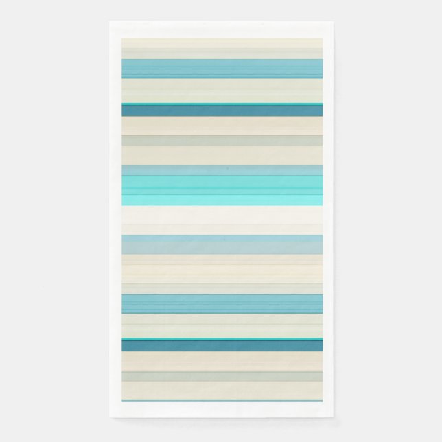 Niedliche Streifen aus Aqua Serviette (Vorderseite)