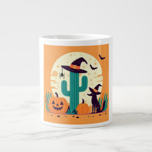 Niedliche, südwestliche Halloween-Wüste/Kakteen Jumbo-Tasse