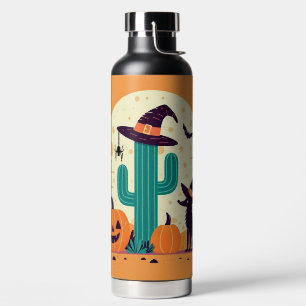 Niedliche, südwestliche Halloween-Wüste/Kakteen Trinkflasche
