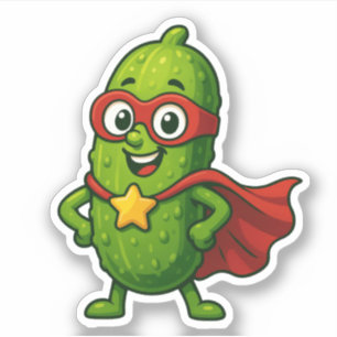 Niedliche Super-Pickle-Vinyl-Aufkleber nach Maß ge Aufkleber