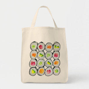 Niedliche Sushi-Illustration Tragetasche