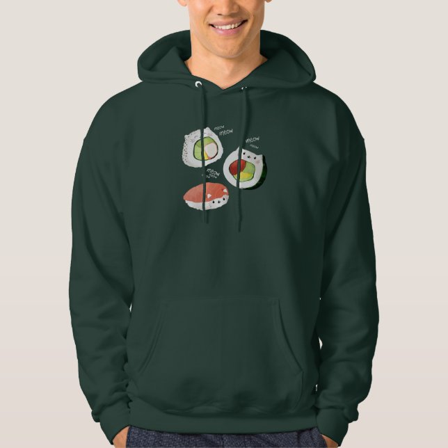 Niedliche Sushi-Katze Hoodie (Vorderseite)