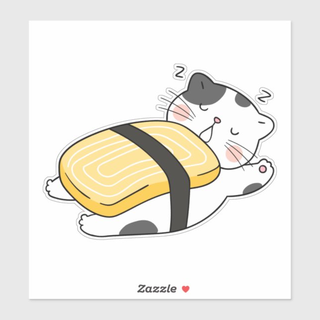 Niedliche Sushi-Katzen Aufkleber (Blatt)