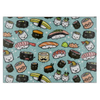 Niedliche Sushi-Zeichen | Kawaii Sushi Gemustert