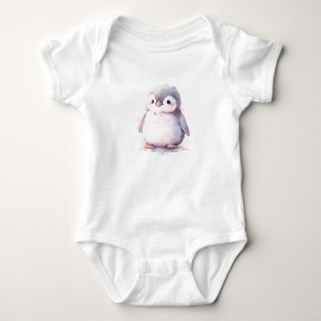 Niedliche süße Baby-Penquins, Zootiere Baby Strampler (Vorderseite)