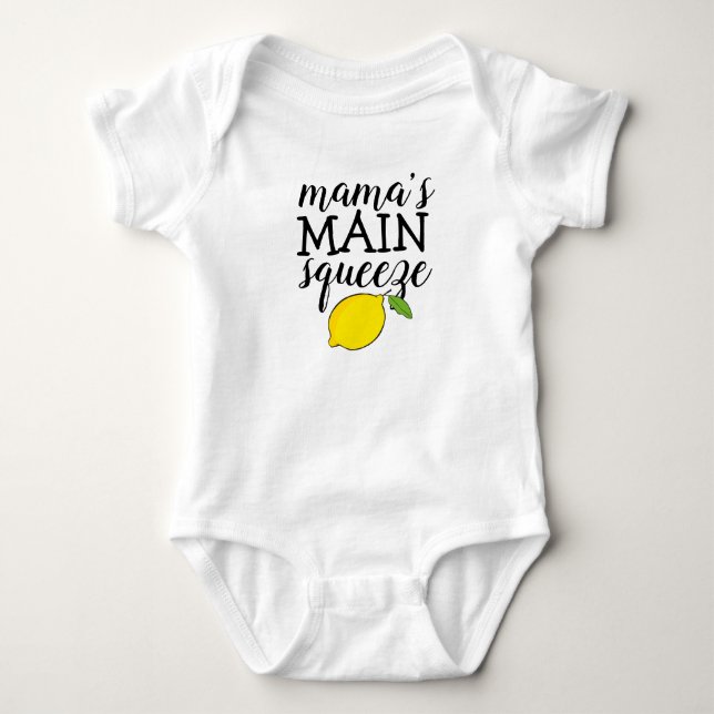 Niedliche süße Phrase | Mamas Hauptzwang Baby Strampler (Vorderseite)