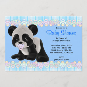 NIEDLICHE süße Plüsch-Baby-Panda-Bärn-Baby-Dusche Einladung