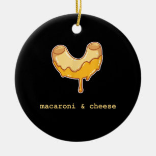 Niedliche Süßspeisen aus Makkaroni und Käse Keramik Ornament