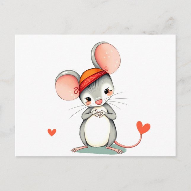Niedliche Sweet Mouse-Postkarte Postkarte (Vorderseite)