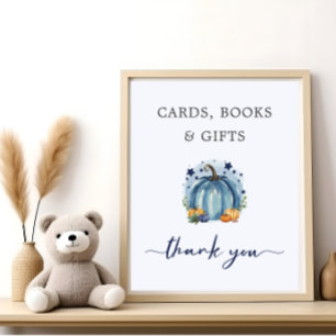 Niedliche Sweet Pumpkin Baby Shower Boy Card Buche Poster
