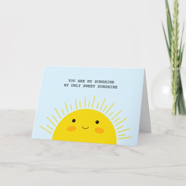 Niedliche Sweet Sunshine Valentine Jubiläum Liebe Karte (Vorderseite)