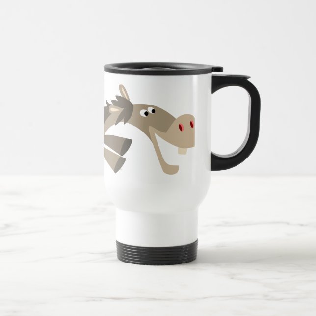 Niedliche Swift Cartoon Pferdezubringer-Tasse Reisebecher (Rechts)