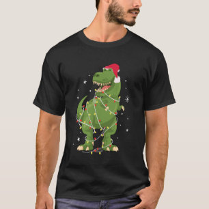 Niedliche T-Rex Dinosaur Weihnachtsgrafik in X T-Shirt