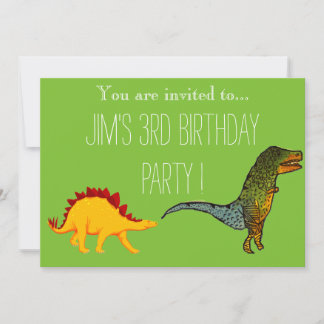 Niedliche T-Rex-Dinosaurier-Geburtstagsparty Einladung