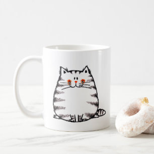 Niedliche Tabby Cat - Kawaii Kitty für Katzenliebh Kaffeetasse