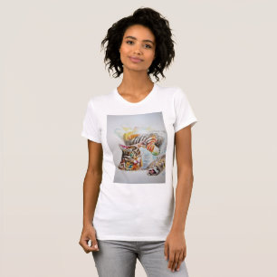 Niedliche Tabby Katze Wasserfarben Katzen Girls T T-Shirt