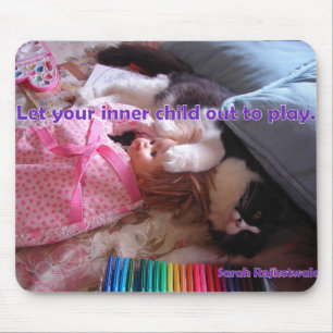 Niedliche Tabby Katzen Puppen Maultier Pad Mousepad