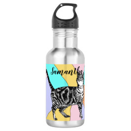 Niedliche Tablette Katze Katzen Haustiere Girls Pa Edelstahlflasche
