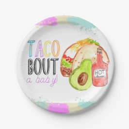 Niedliche Tacke Fiesta Theme Babydusche Papierplat Pappteller